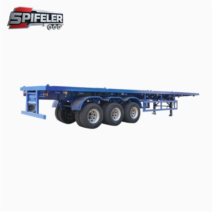 Light 40ft Flatbed Container Remorque ye